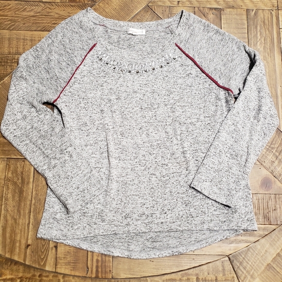 Socialite Crystal Gray Sweatshirt Size M - Picture 3 of 10